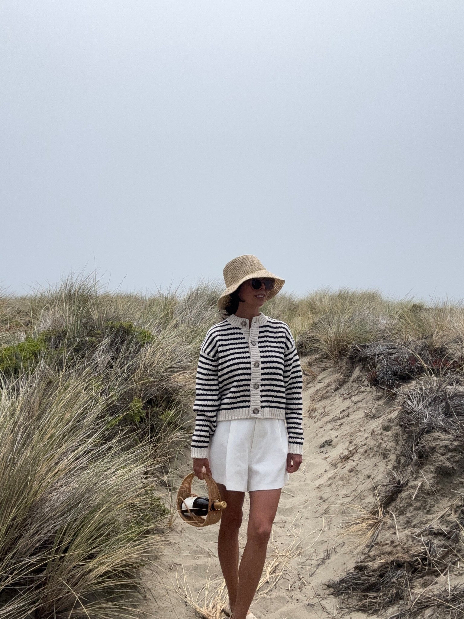 Chunky cotton cardigan. Very high quality and on SALE. Perfect for year-round. I’m wearing the size small. 
My favorite summer beach hat! This is so perfect for the summer and summer travel. It’s packable and can be adjusted to your head size. Super affordable too! Comes in my natural color and also a brown color. 
Le Specs tan sunglasses. These are so fun. Love the color! 

Raffia bucket hat
Travel bucket hat
Best summer bucket hat
Affordable sun hat
Beach knits 
Frame sweater 
Beach outfit 
Sonoma coast 

#LTKSeasonal #LTKSaleAlert #LTKTravel