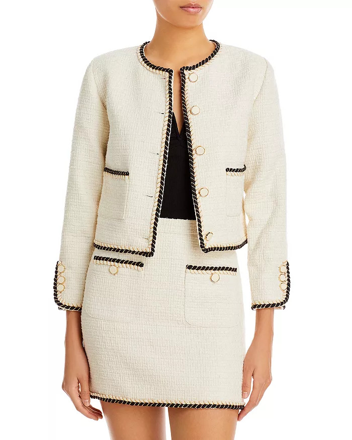 AQUA Braided Trim Tweed Jacket - 100% Exclusive  Back to results -  Women - Bloomingdale's | Bloomingdale's (US)