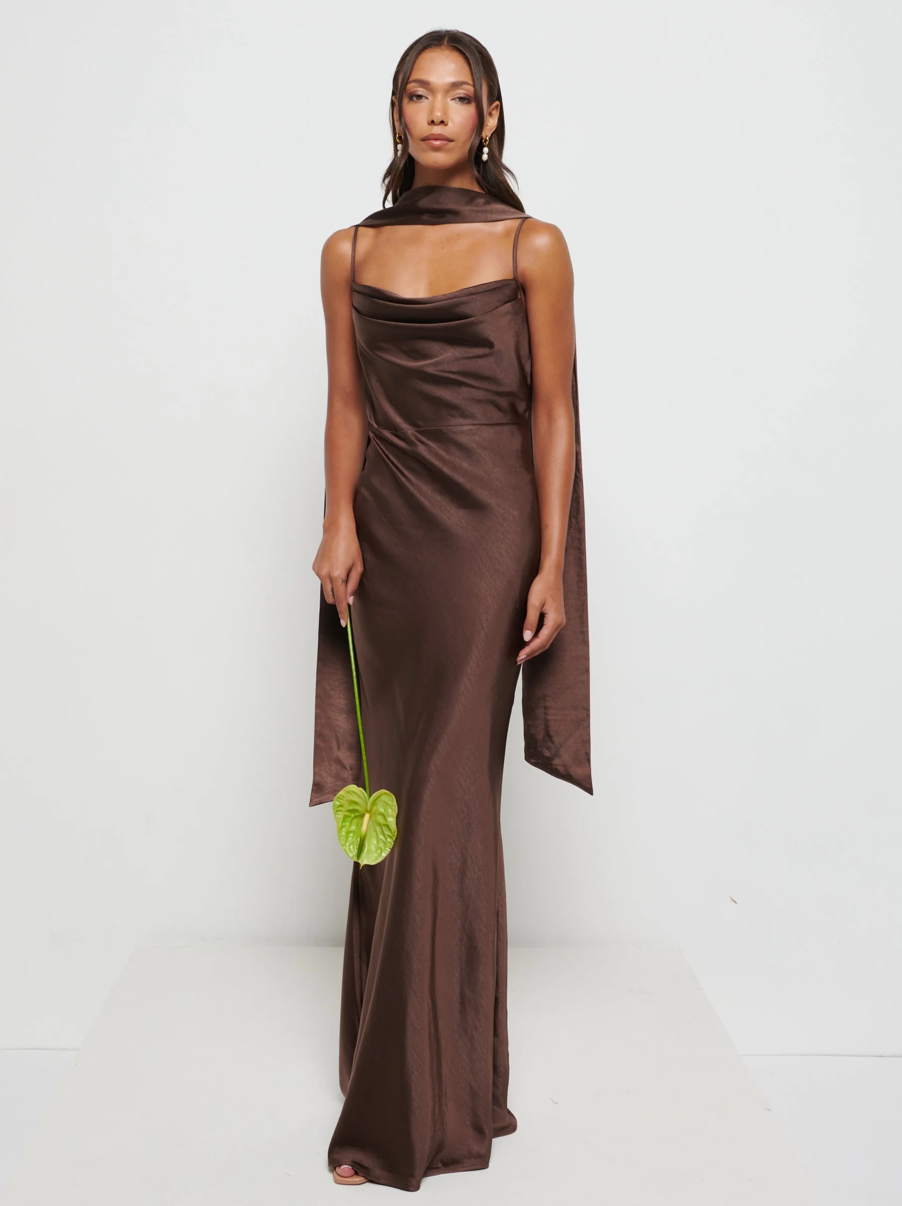 Keisha Scarf Maxi Bridesmaid Dress | Pretty Lavish (UK)