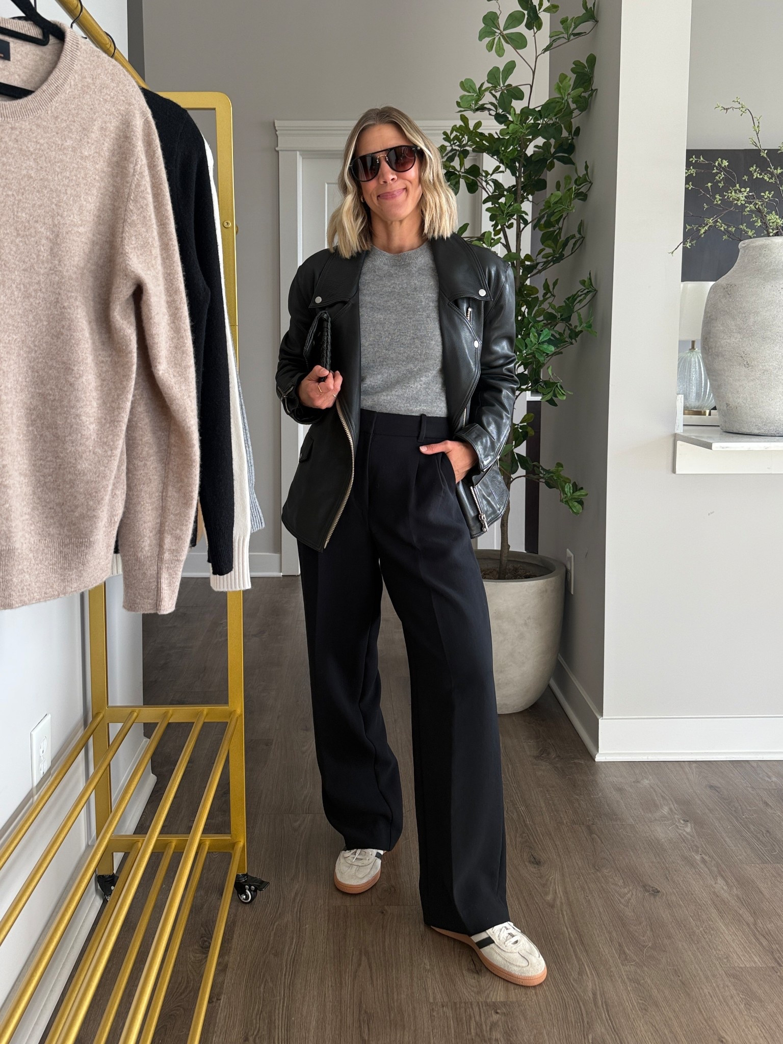 Wearing small cashmere tee, small leather jacket 

@onequince #quincepartner

#LTKFindsUnder100 #LTKStyleTip #LTKFindsUnder50