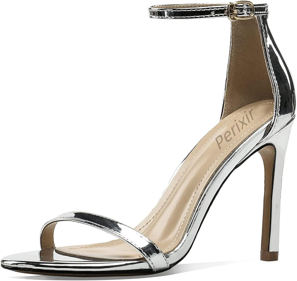 perixir Strappy Heels for Women High Stiletto Heels Sexy Prom Dressy Sandals Ankle Strap Heels Da... | Amazon (US)