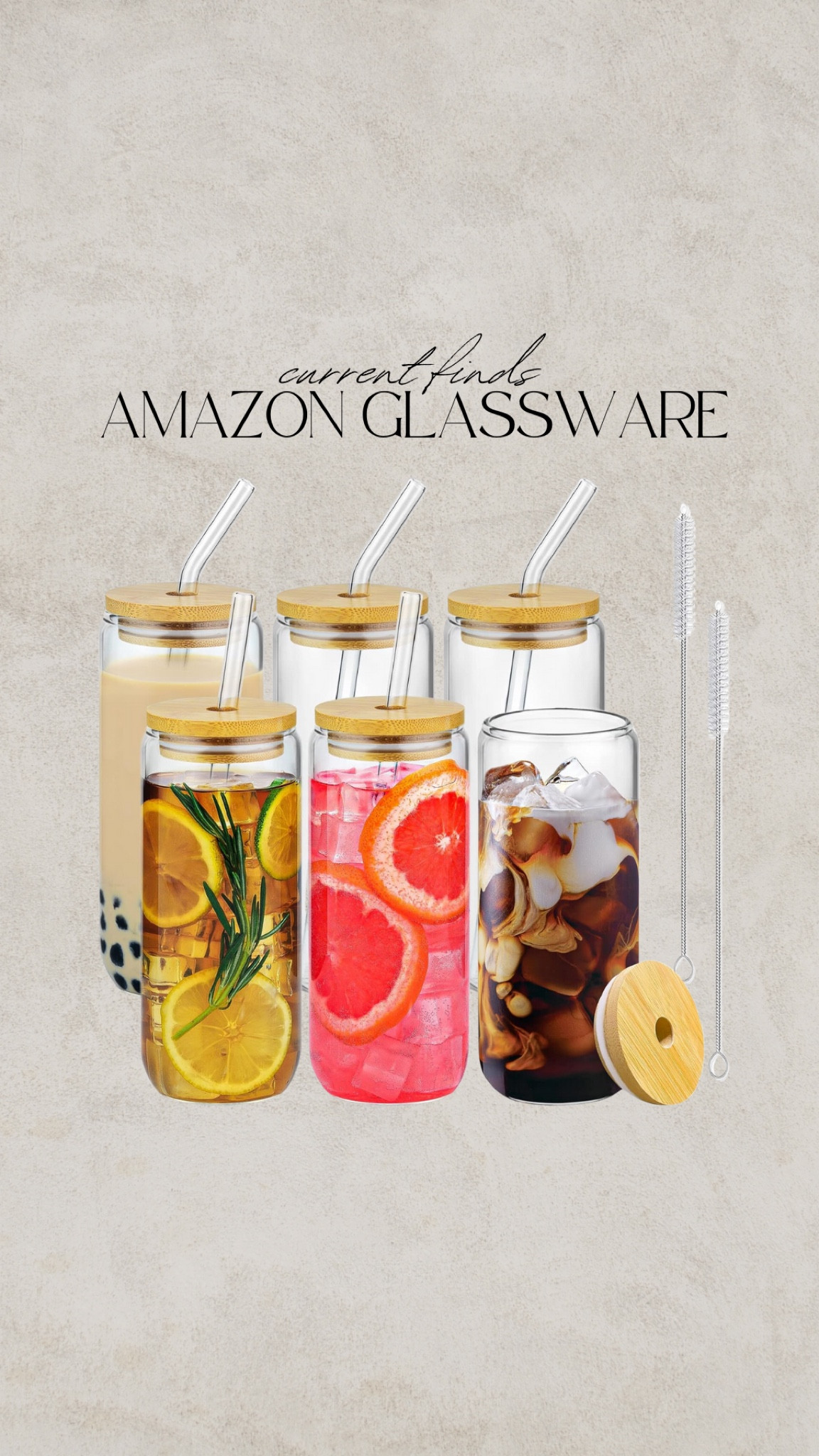 Amazon finds, amazon glassware, glass cups with straws

#LTKFindsUnder50 #LTKSaleAlert #LTKHome