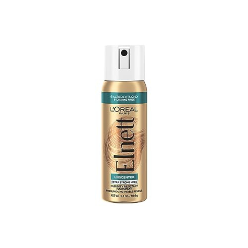 L'Oreal Paris Elnett Hair Care Elnett Satin Extra Strong Hold Hairspray - Unscented, Long Lasting + Humidity Resistant, Hair Styling Spray, 2.2 Oz | Amazon (US)
