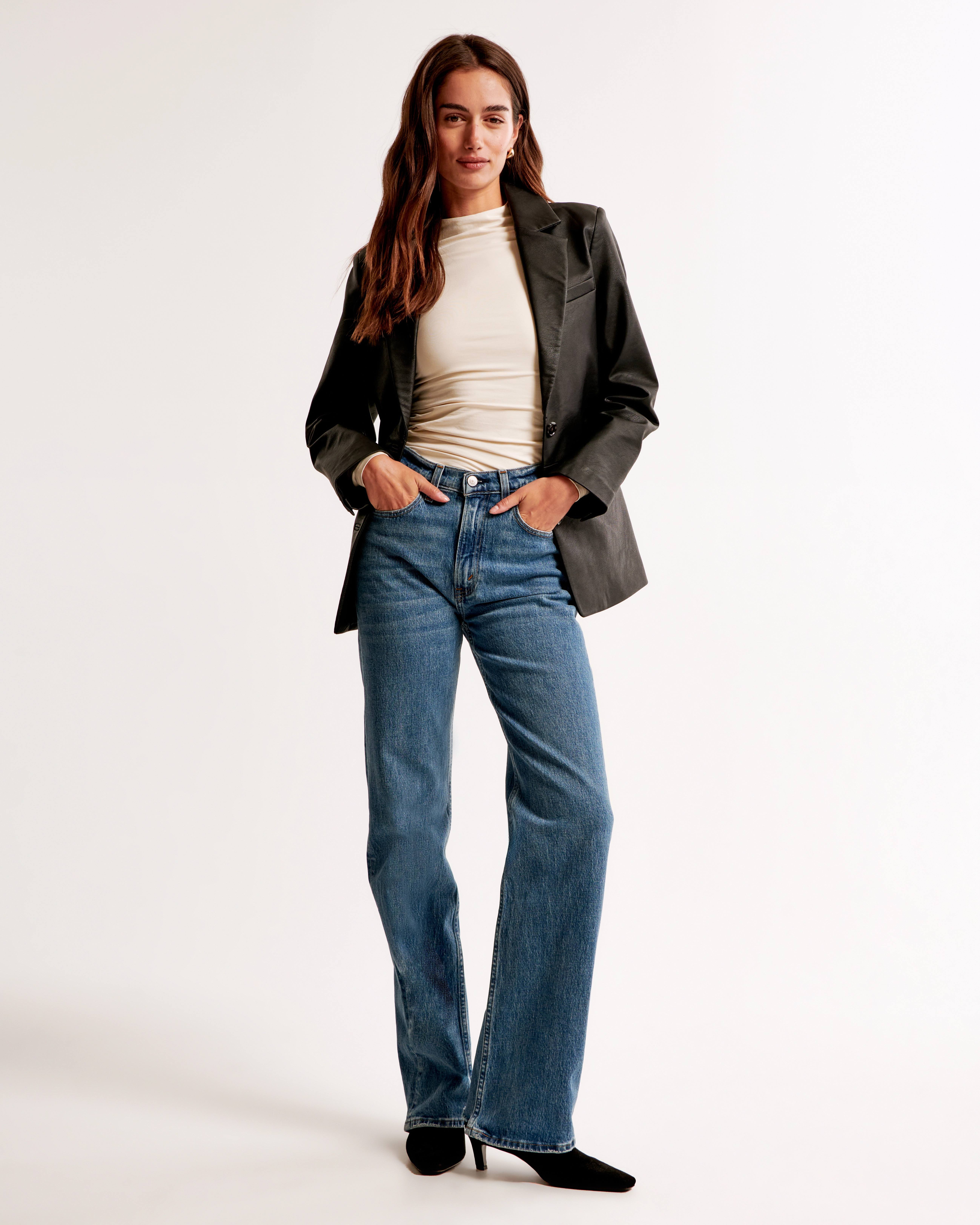 Vegan Leather Blazer | Abercrombie & Fitch (US)