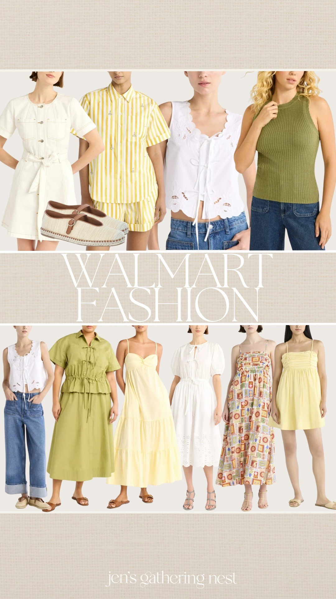 New spring / summer @Walmartfashion finds I’m loving 😍 these are giving designer on a Walmart budget ✨ #walmartpartner

#walmartfinds #walmartfashion #walmart #easterdress #mothersdaydress #crochettop #whitedress #dresses #tops #summerfashion #lookforless #newtoday #butteryellow 

#LTKFindsUnder50 #LTKSaleAlert #LTKSeasonal