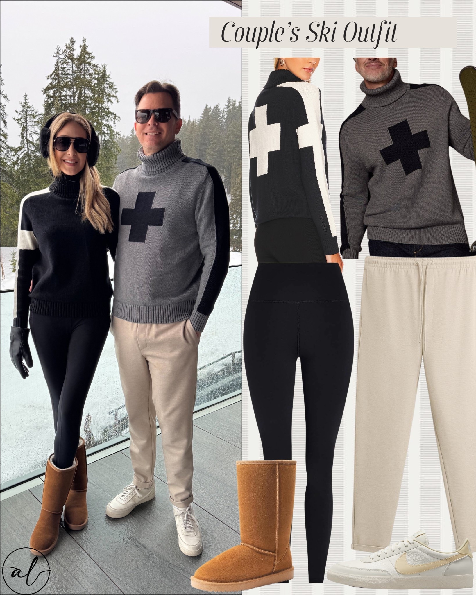 Couple’s outfit - Casual chic winter outfit that I wore in Switzerland! 
Fits true to size and I’m wearing size small 
Snow outfit 
Winter outfit 
Apres sweater 
Boots


#LTKootd #LTKU #LTKSeasonal