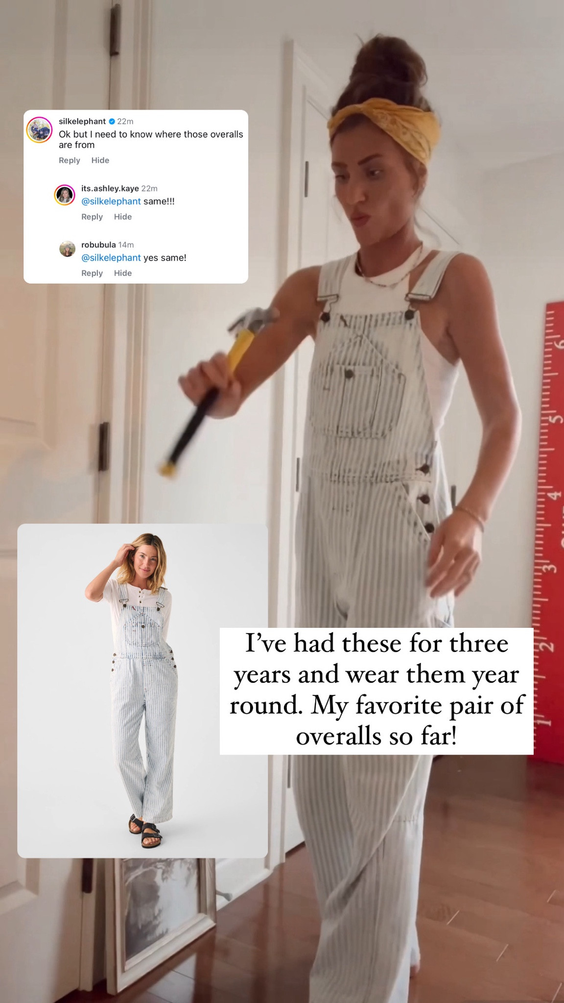 You won’t regret these overalls. I wear them OFTEN and year round. 
