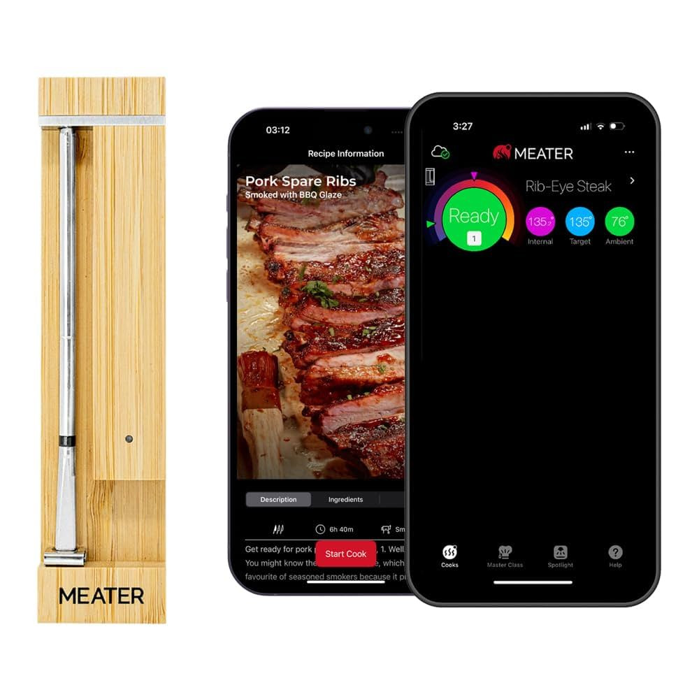 MEATER Pro: Smart Bluetooth Wireless Meat Thermometer Digital | 1000°F Heat Resistance | Long Ra... | Amazon (US)
