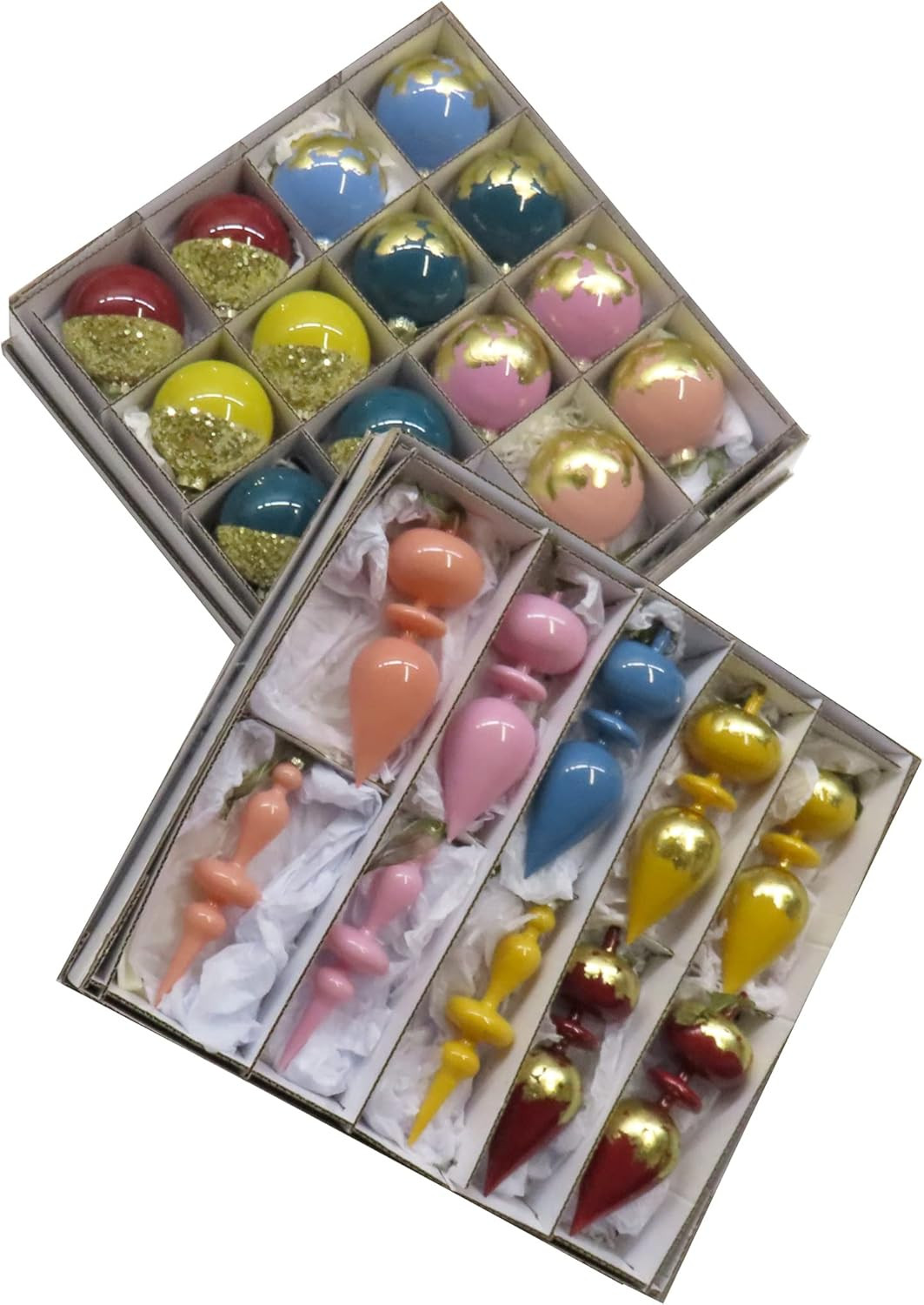 HGTV Home Collection Set of 24 Boho Flair Ornaments, Multicolor, 9in | Amazon (US)