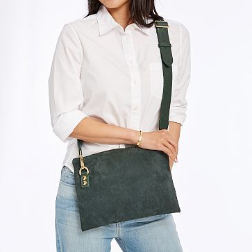 Essential Suede Zipper Crossbody | Mark and Graham