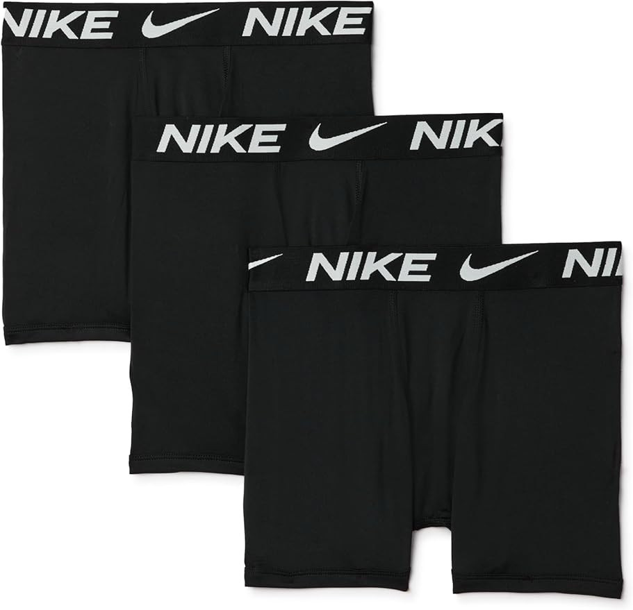 Nike Boys' Dri-FIT Essentials Micro Solid 3-Pack Boxer Briefs | Amazon (US)