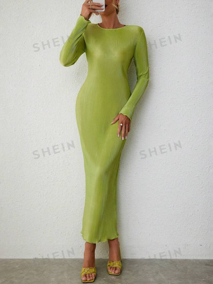 • Elegant • Plain • Rib-Knit | SHEIN