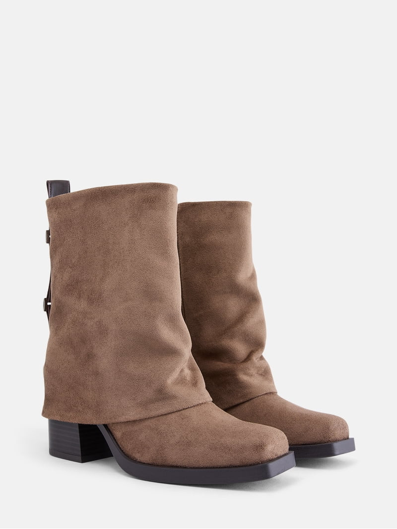 No Boundaries Women's Western Slouch Boots | Walmart (US)