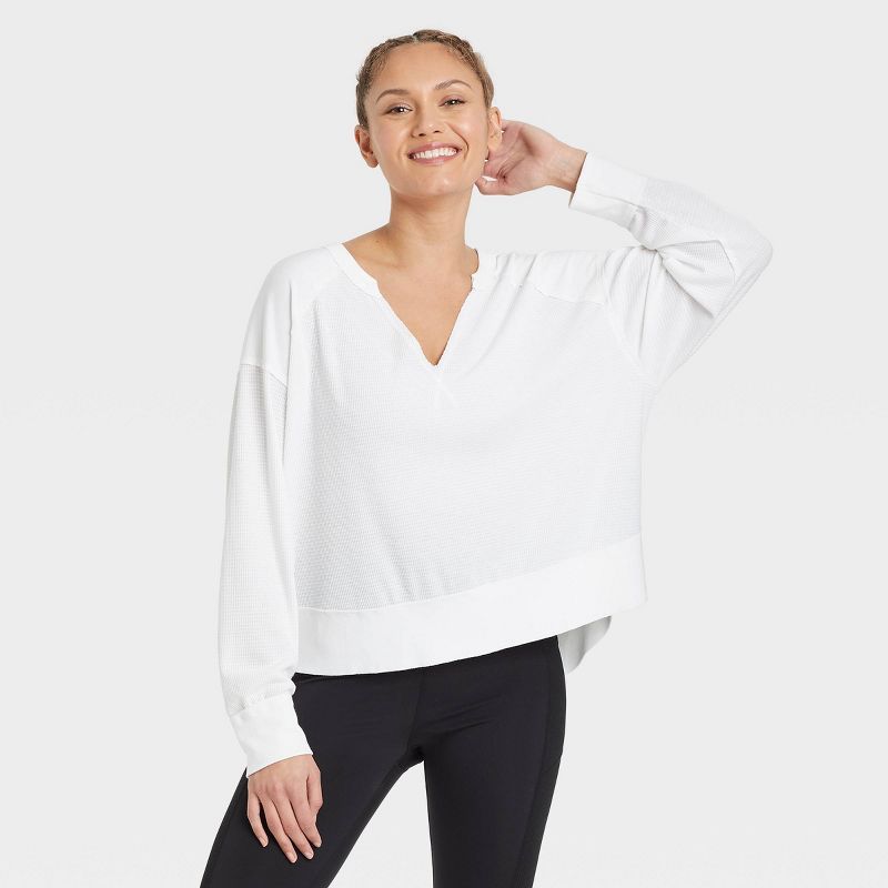 Women's Waffle Long Sleeve Top - JoyLab™ | Target