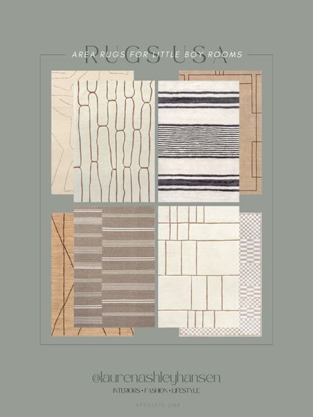 Rugs USA has quickly become a favorite of mine! All of these rugs have such beautiful texture, modern details, and I love the colors. The perfect rugs for a little boys room! We have two of these and love! 

#LTKStyleTip #LTKHome #LTKSaleAlert