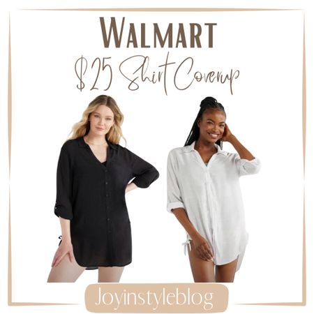 $25 Walmart Time and Tru Women's and Women's Plus Shirt Coverup with Long Sleeves, Sizes XS-2X / vacation outfit 

#LTKTravel #LTKFindsUnder50 #LTKSwim