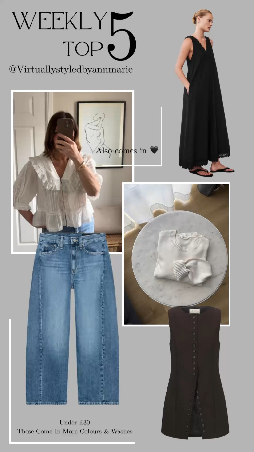 Weekly top 5 

Favourite items best sellers 

#LTKsummer #LTKspring