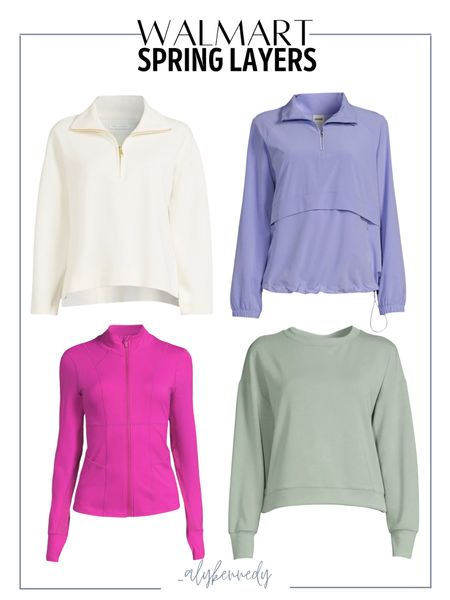 Walmart spring style, spring layers, zip up, Lululemon dupe, wind breaker, spring jacket, crew neck, sweatshirt, quarter zip

#LTKstyletip #LTKunder50 #LTKSeasonal