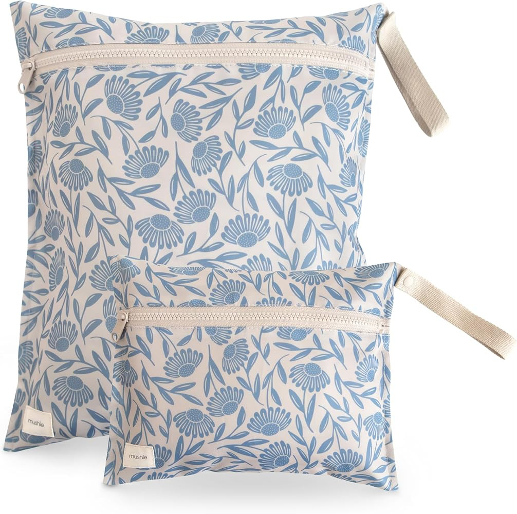 mushie Water Resistant Wet Bags | Large & Small Reusable Storage Bag for Baby Items and Travel | ... | Amazon (US)