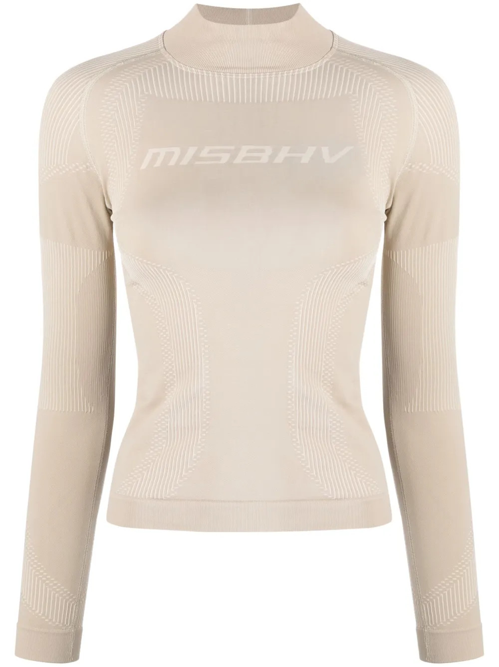 logo-lettering roll-neck top | Farfetch Global