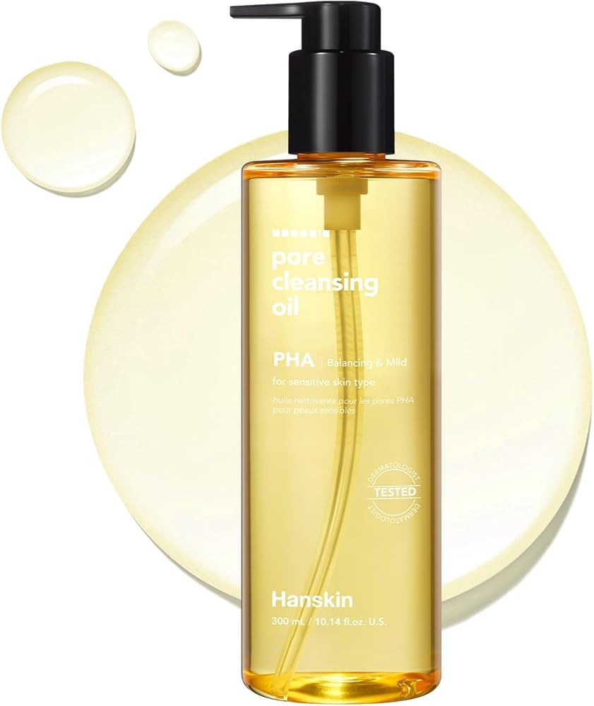 Hanskin Pore Cleansing Oil, Oil Cleanser for Face, Makeup Blackhead Remover, Korean Cleanser for ... | Amazon (US)