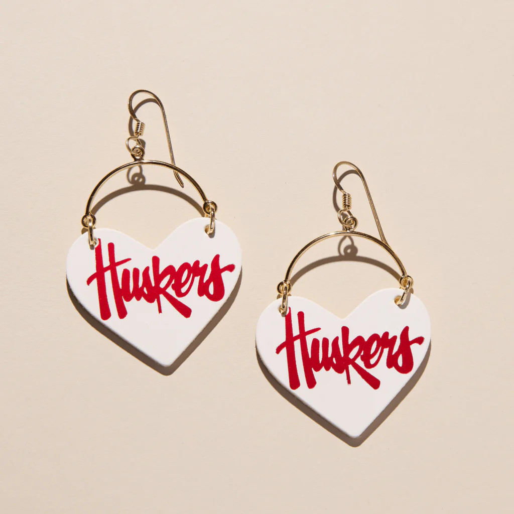 White University of Nebraska Huskers Lover | Nickel and Suede