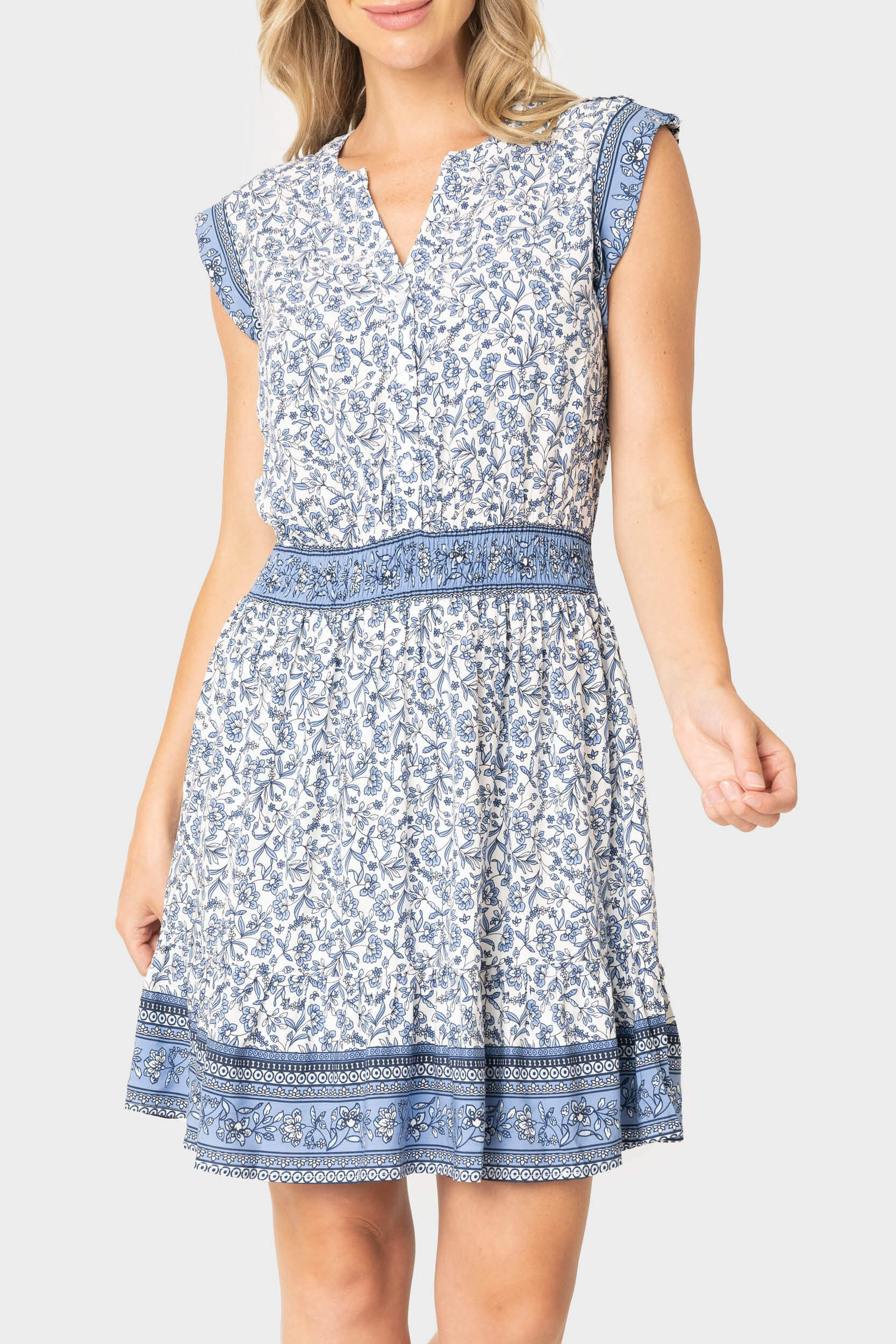 Lindsey Border Dress | Gibson