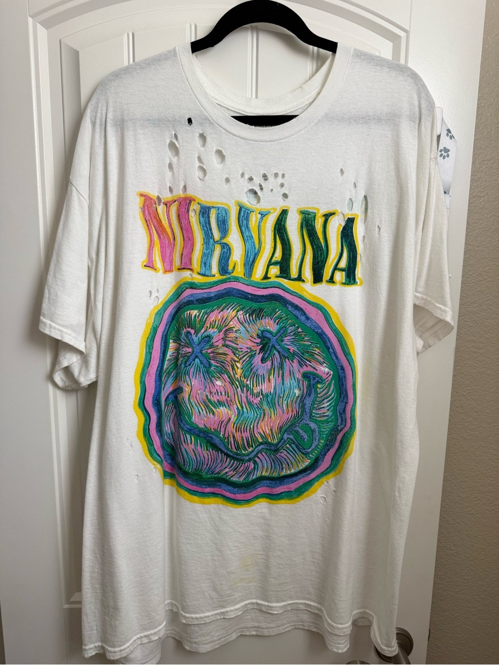 Nirvana Distressed T-Shirt Dress | Poshmark