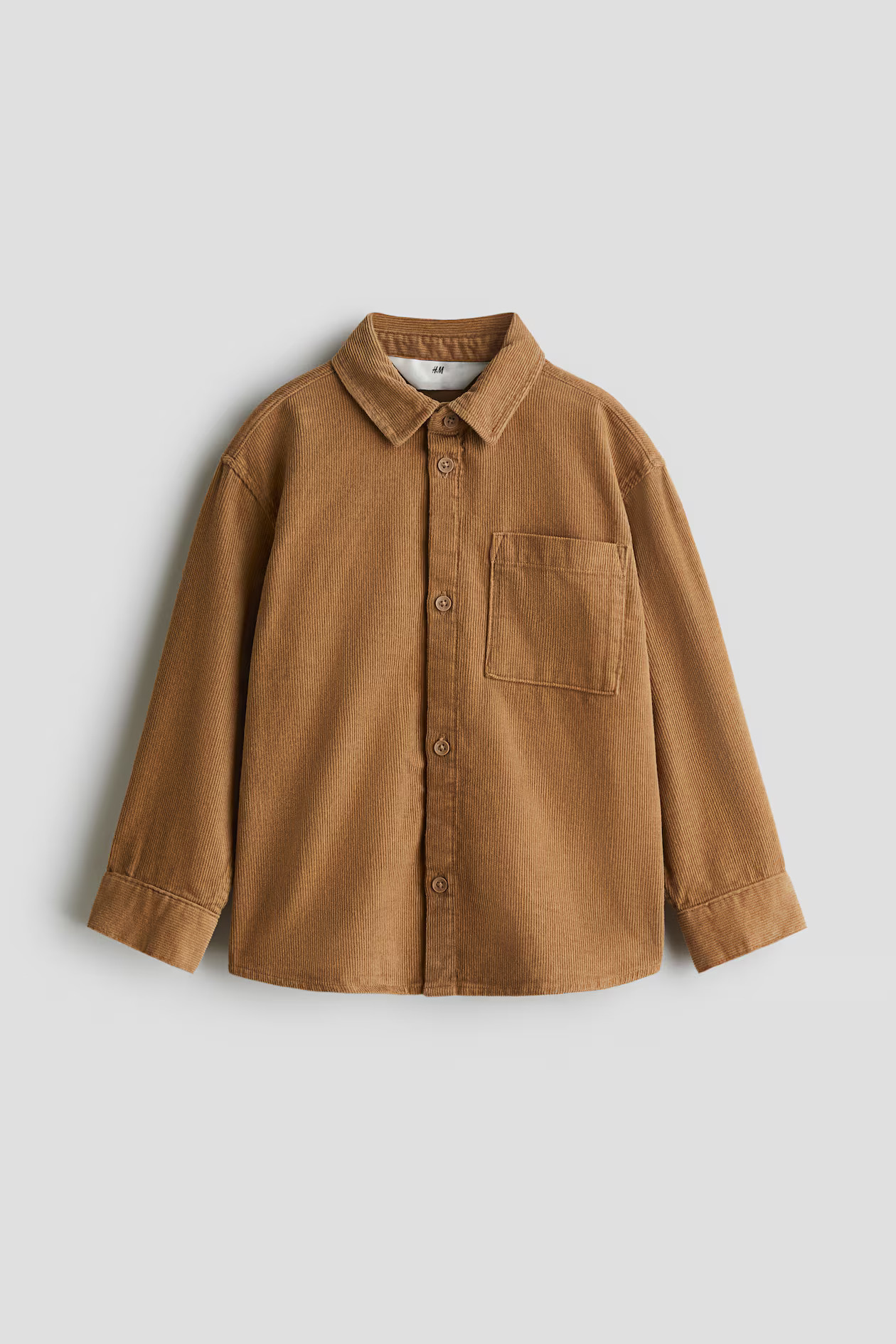 Cotton Corduroy Shirt - Beige - Kids | H&M US | H&M (US + CA)