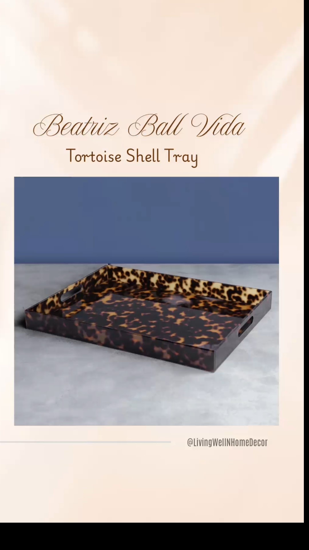 Product Overview:
L20”xW15”xH2”
The new Vida Acrylic Tortoise X-Large Tray With Handles features a clean geometric design of classic and elegant simplicity in dappled tones of amber and chocolate. Stunning on the bar, it adds a striking, modern dimension to the home.
Found this on Sabavi Home! 

#LTKHome #LTKOver40 #LTKdayinmylife