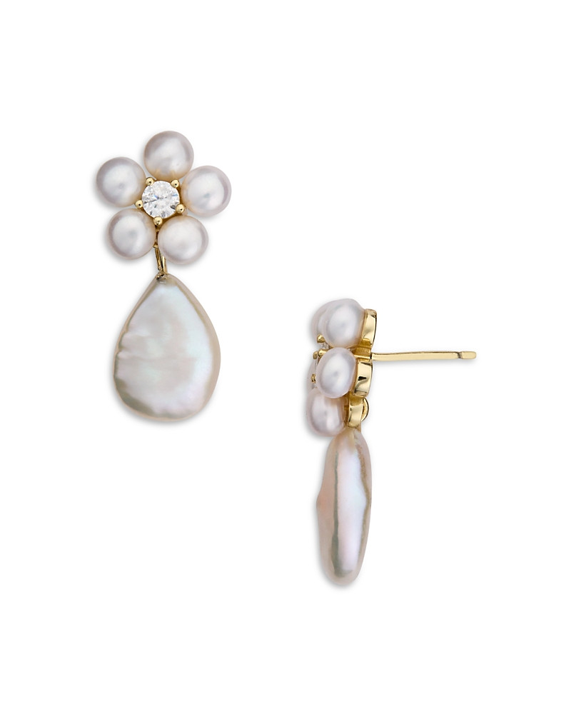 Shashi Cultured Freshwater Pearl Flower Drop Earrings | Bloomingdale's (US)