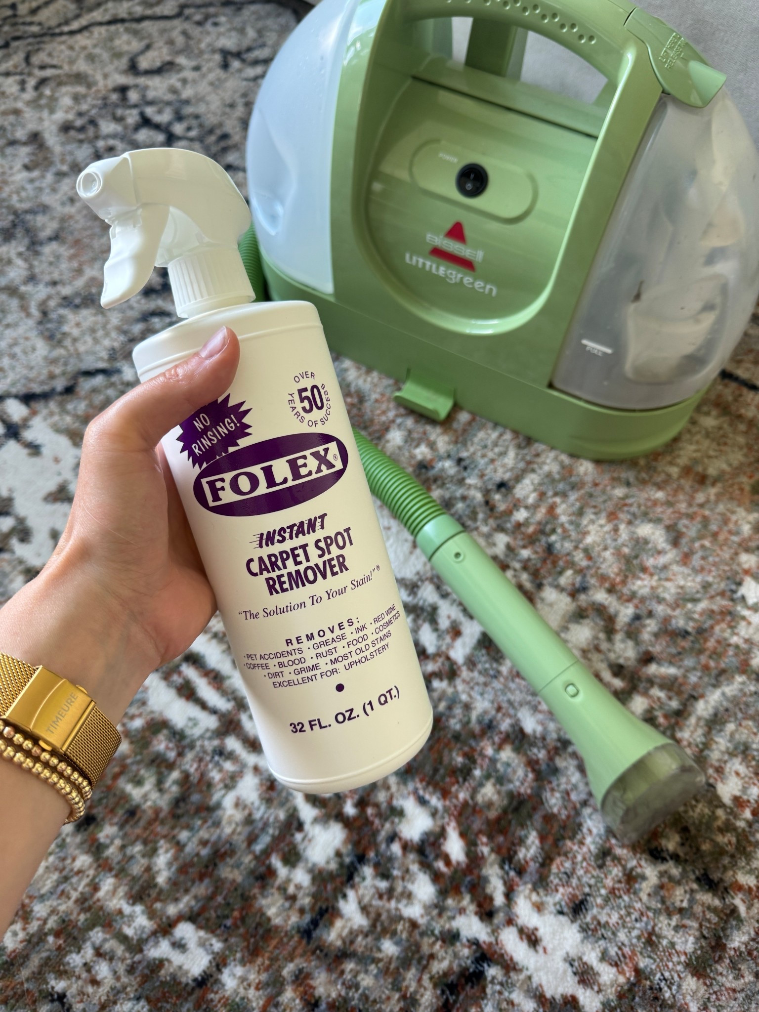 Must have duo if you have kids and pets!!! Best combo to get out any stains in rugs or furniture!