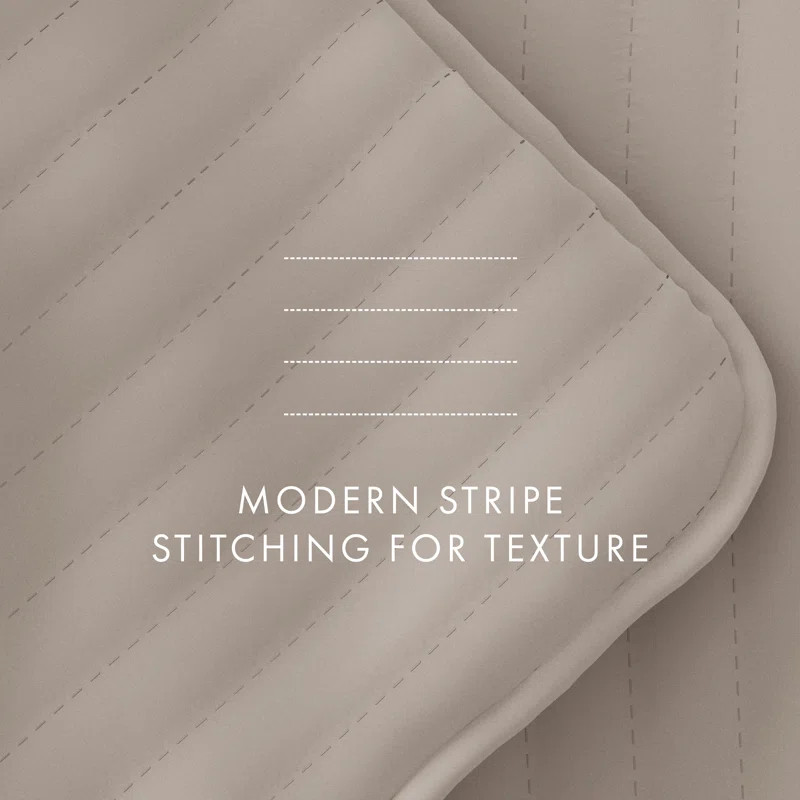 Becky Cameron Lightweight All Season Stripe Stitch Quilt Set with Shams | Wayfair North America