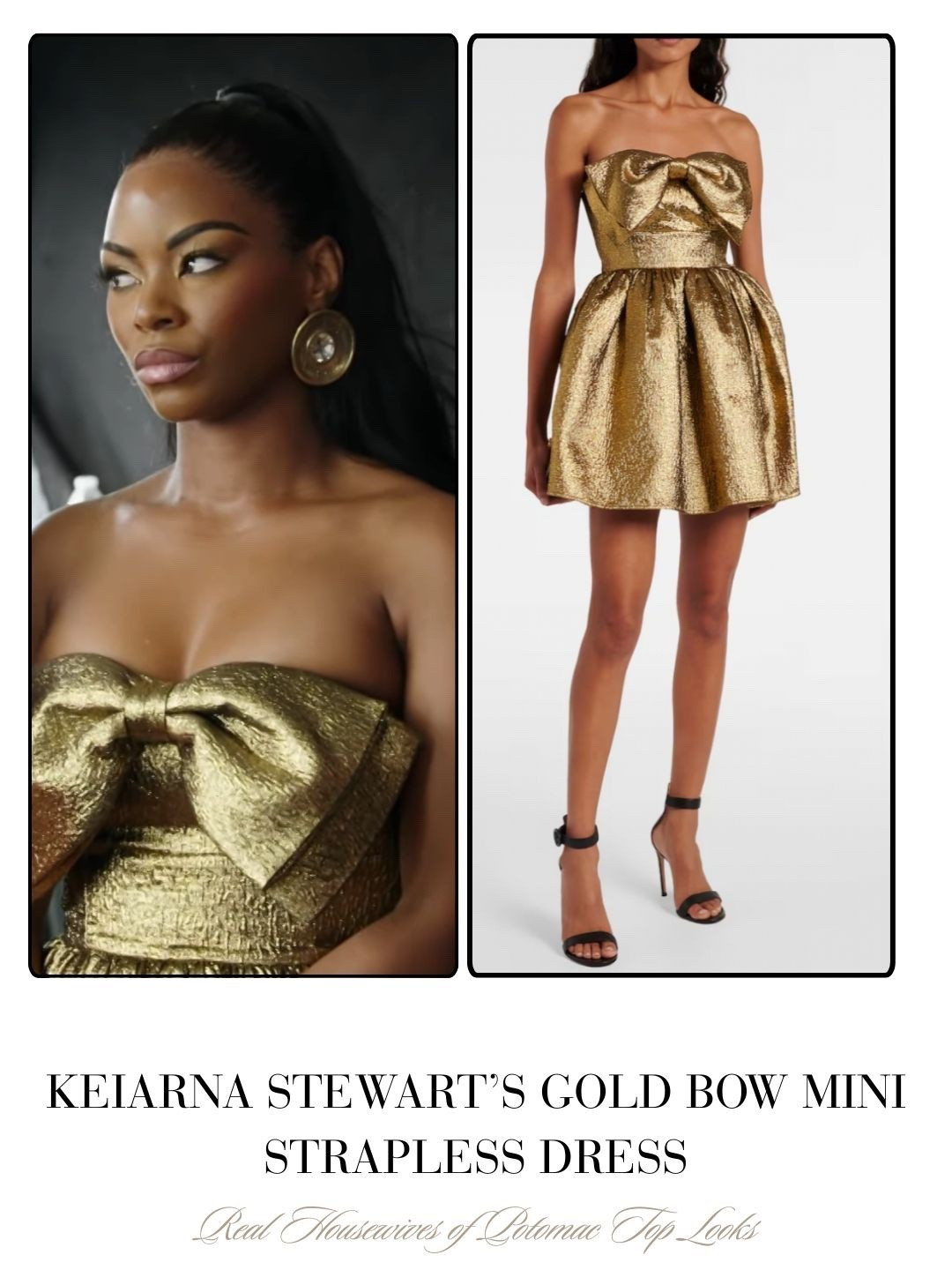 Kristen’s Stewart’s Gold Bow Mini Dress