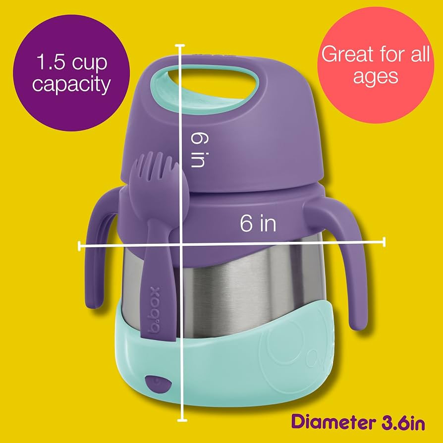 b.box Insulated Food Jar with Spork, 11 oz Lunch Containers for Kids | Amazon (US)