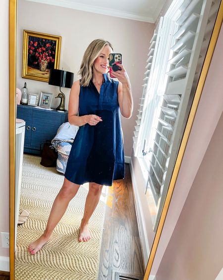 The easiest breeziest summer dress in a size XS. The front buttons are functional (so this is nursing friendly) and the material has 2% spandex which gives it such a  wearable feel. I love this! Style with ANY kind of shoe: sandals, heels, sneakers, you name it. 

#LTKSeasonal #LTKOver40 #LTKStyleTip