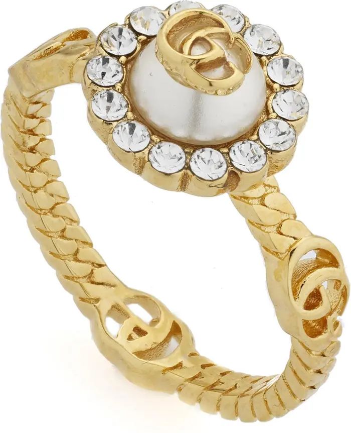 Gucci Gourmette Floral Emblem Ring | Nordstrom | Nordstrom