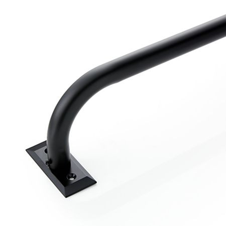 CB Matte Black Room Darkening Curtain Rod 28"-48" | Crate & Barrel