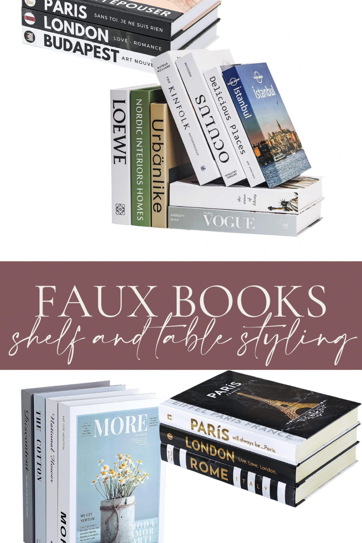 Faux books are a great way to style shelves and tables. So many fun options found on @amazon #homedecor #books 

#LTKfindsunder50 #LTKstyletip #LTKhome