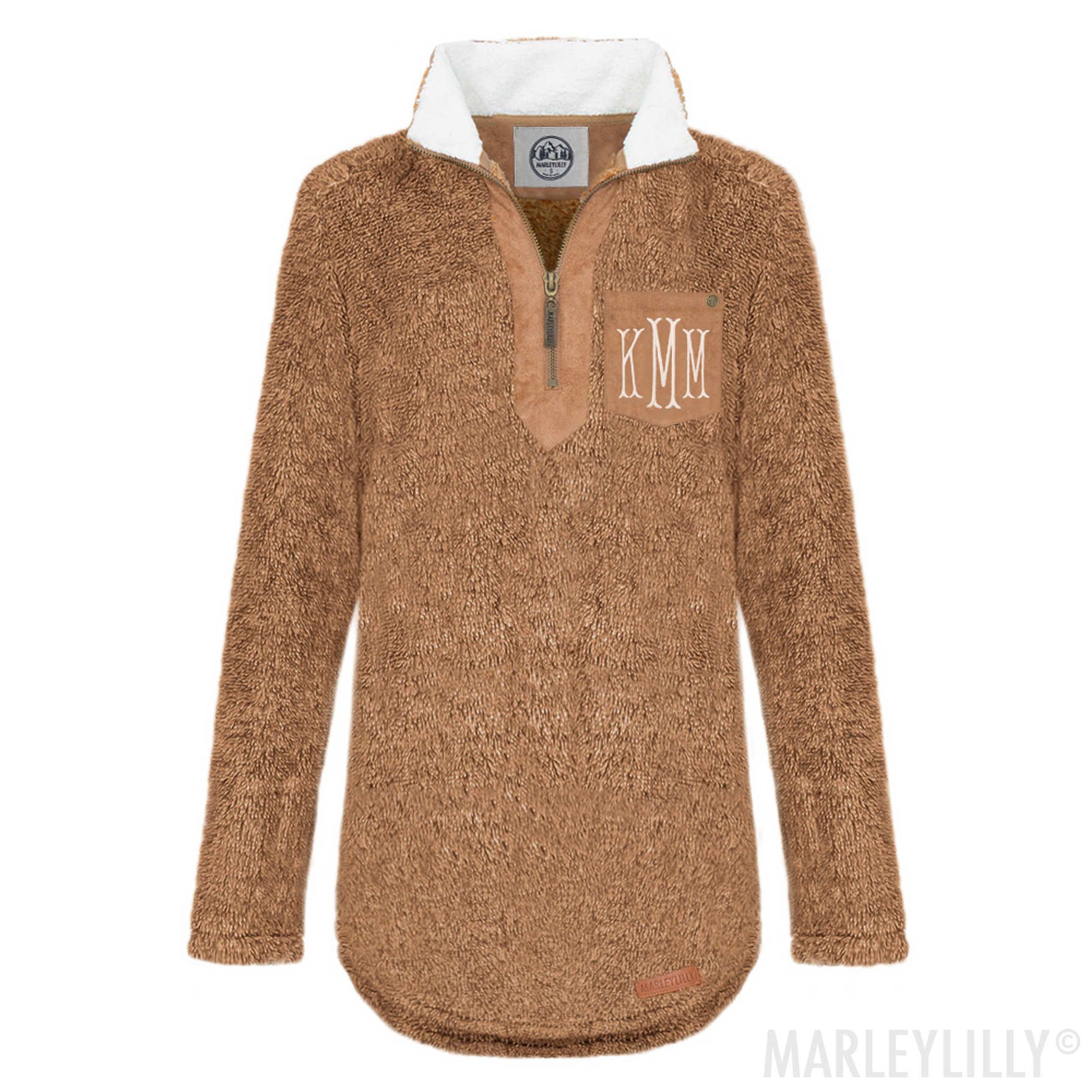 Monogrammed Sherpa Pullover Tunic | Marleylilly