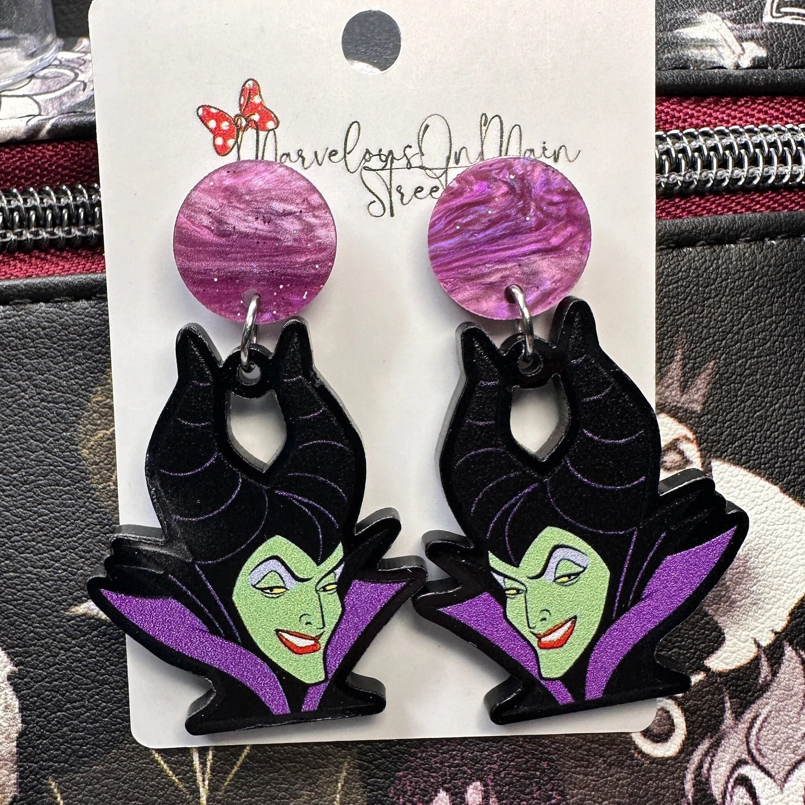 Maleficent Earrings - Lightweight Acrylic Costume Jewelry - Cruise Fish Extender Gift - Stainless... | Etsy (Global)