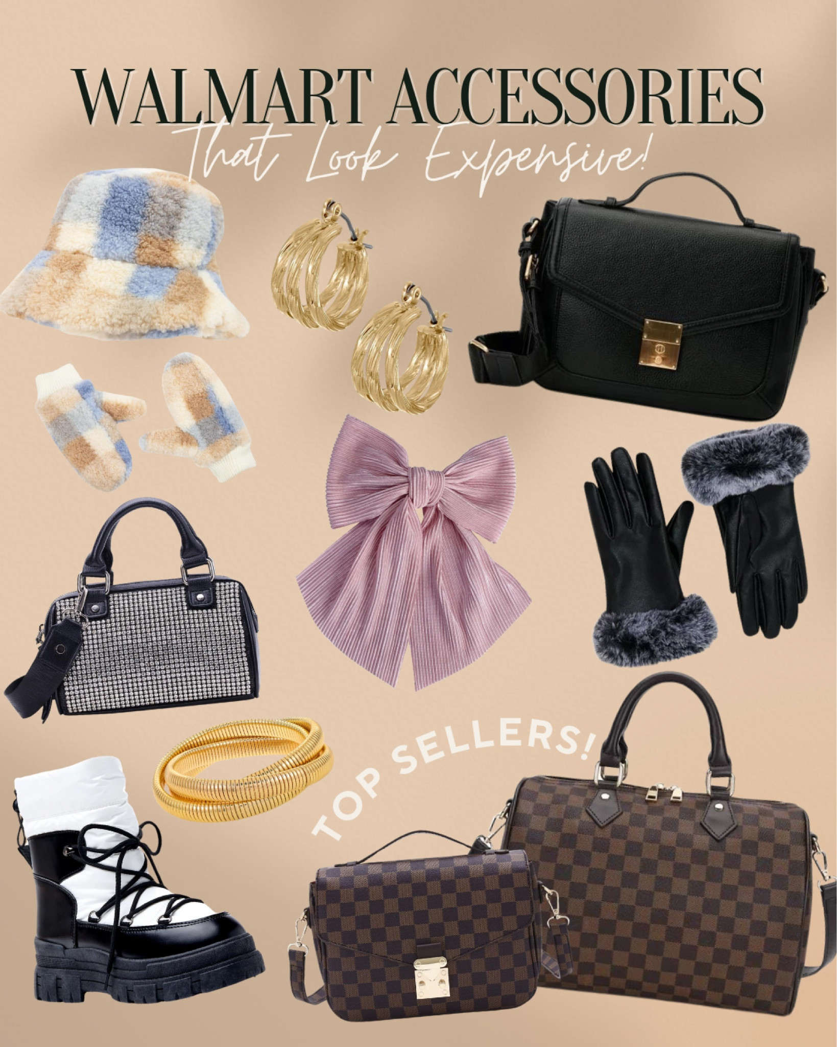 @walmartfashion came out with the CUTEST Winter Accessories!! #walmartpartner #walmartfashion
•
The checkered handbags have been a top seller in my shop since I discovered them!! 👏🏽👏🏽 & They’re my daily staples! 