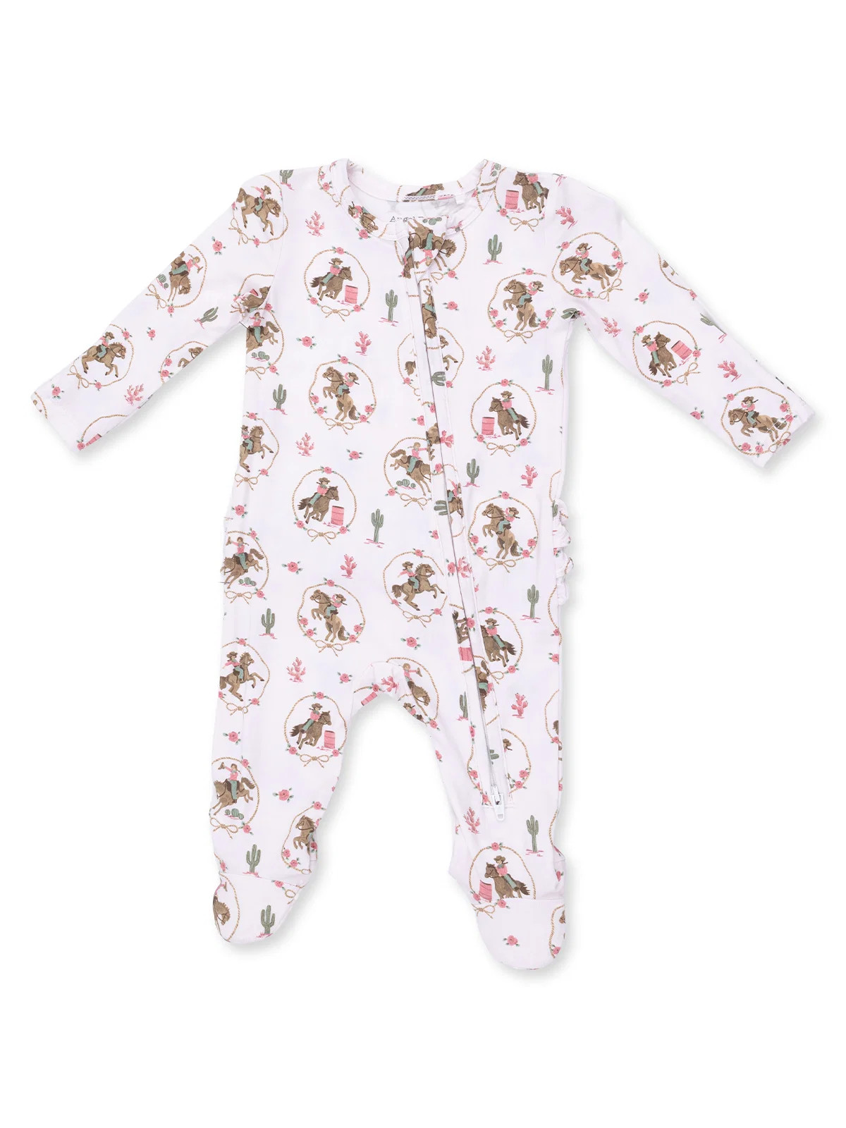 2-Way Zip Ruffle Footie, Cowgirl Cameos | SpearmintLOVE