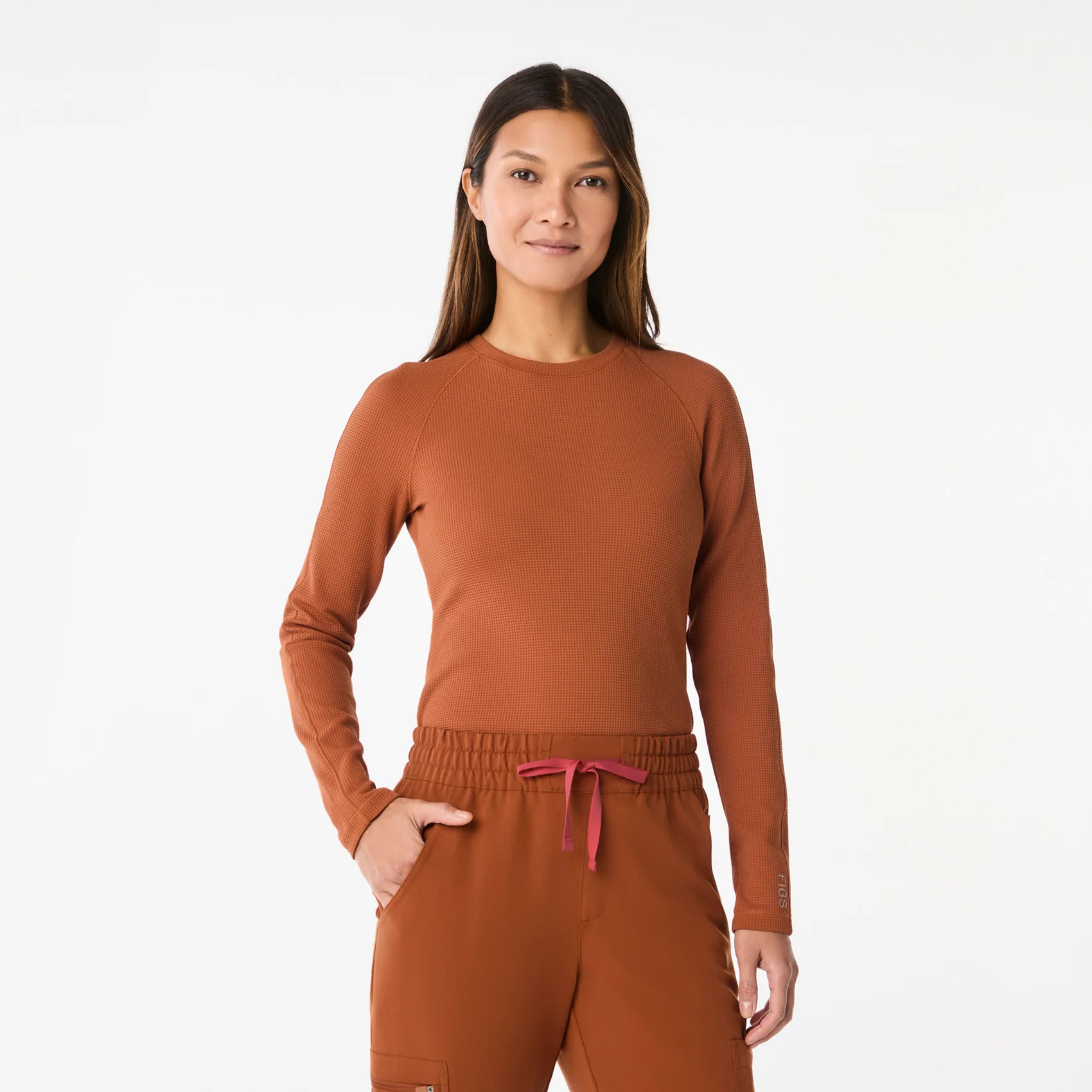Women’s Waffle Longsleeve Underscrub - Dirty Chai · FIGS | FIGS