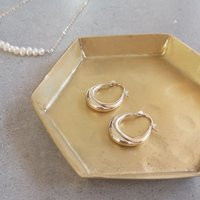 Gold Hoop Earrings Chunky Thick, Bold Earrings, Oval Hoops, Hoop Earrings, Huggie Hoops, Hoops | Etsy (US)