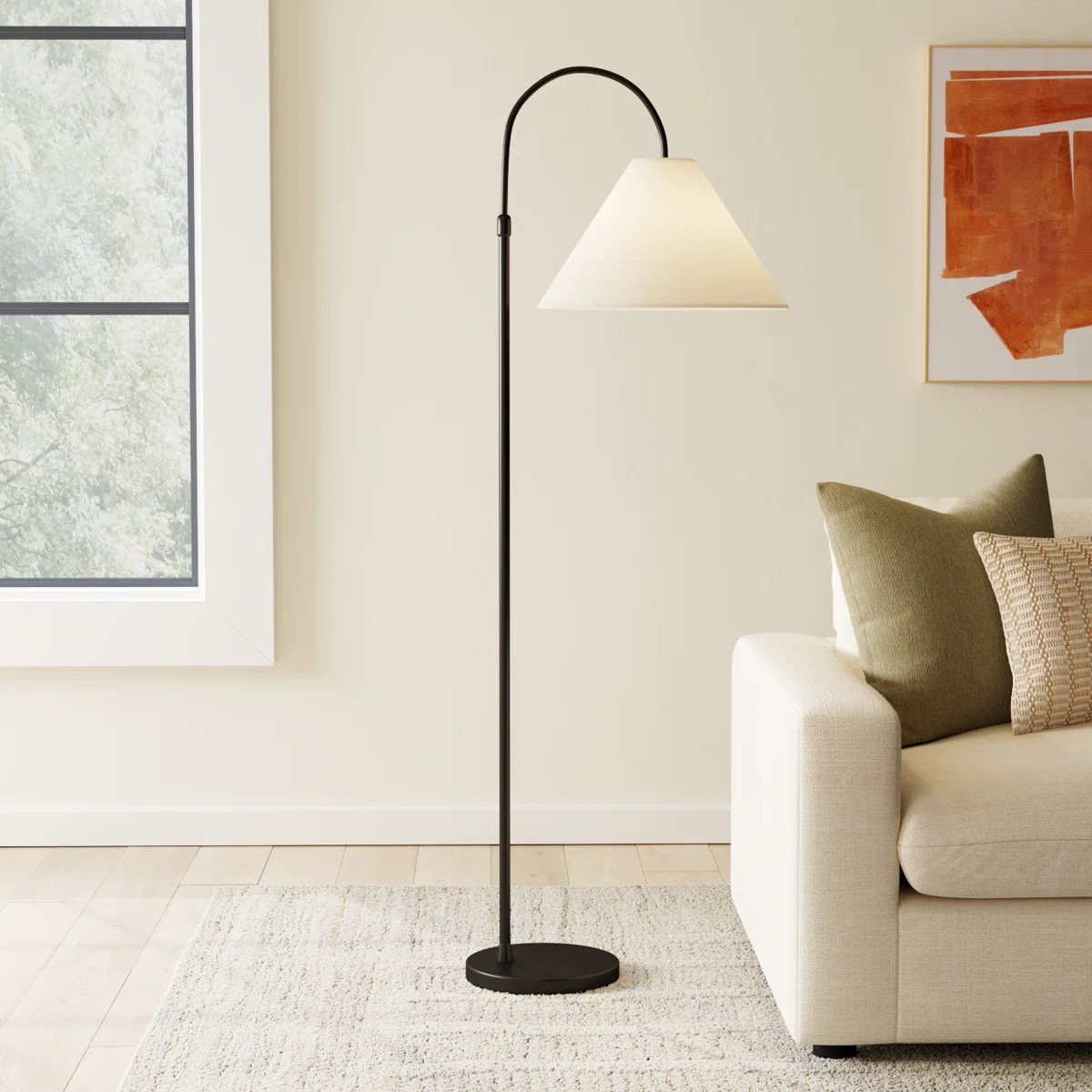 Oterra 65.4'' Matte Arched Floor Lamp | Wayfair North America