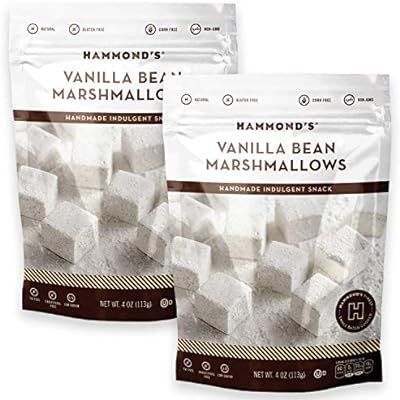 Hammond's Candies - Gourmet Vanilla Bean Marshmallows - 2 Bags, Great for Snacking, Hot Chocolate... | Amazon (US)
