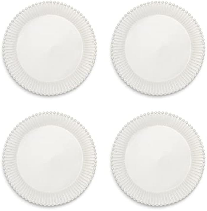 Two's Company Heirloom Set of 4 Pearl Edge Dinner Plates | Amazon (US)