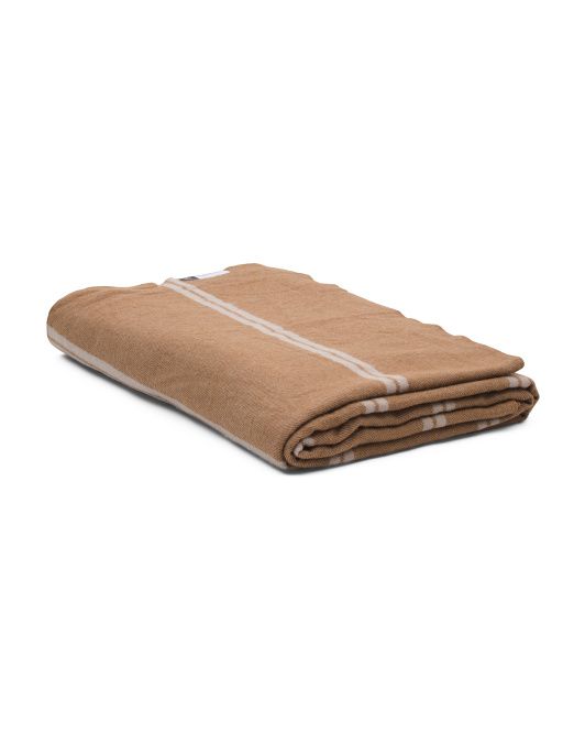 Alpaca And Wool Blend Stripe Blanket | TJ Maxx