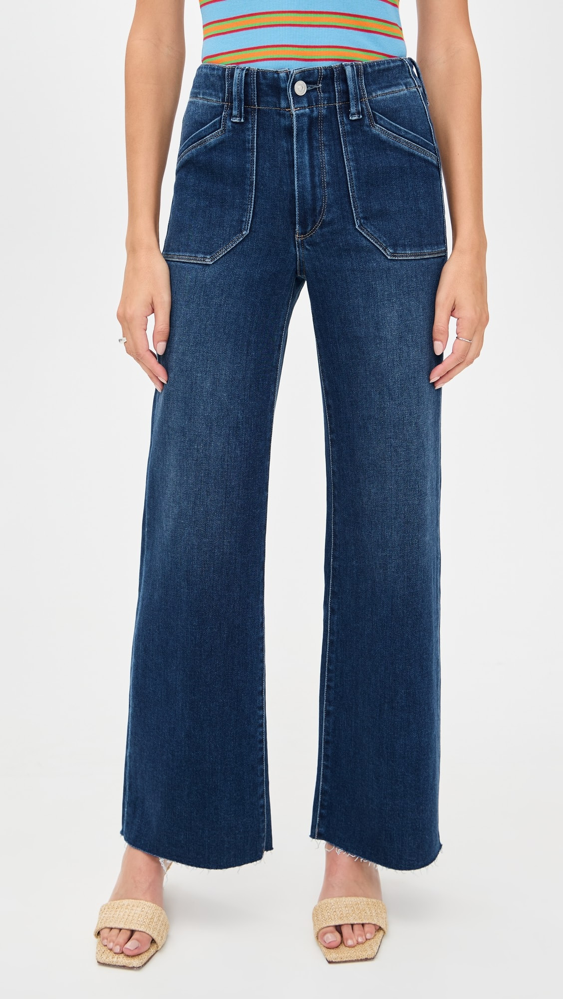 Anessa 31" Utility Pockets + Raw Hem Live Forever Jeans | Shopbop